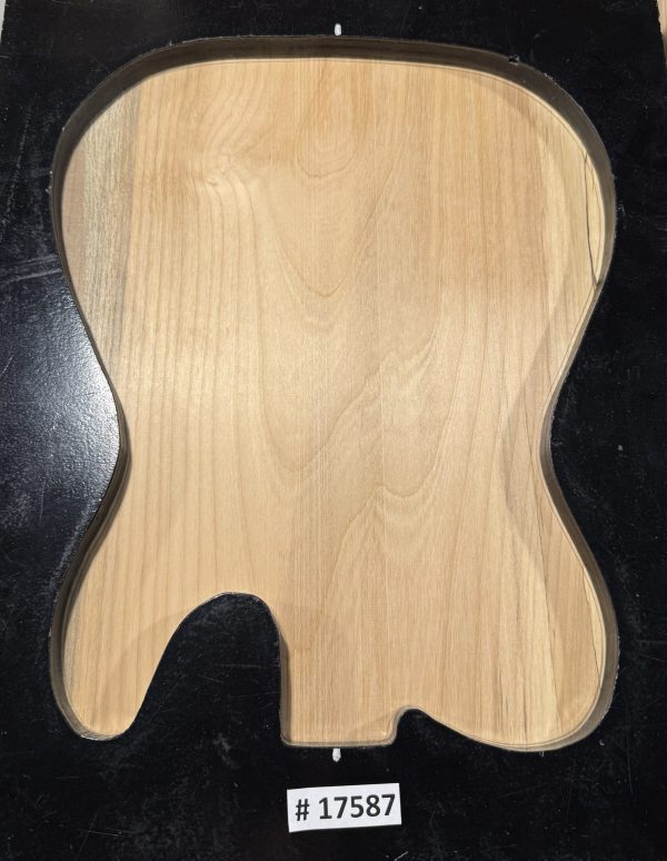 Body Blank-# 17587–B-Grade Rainbow Alder 1-Piece 19”x14.50”-14”-13.50”x2”—-2.68 LBs/BF - Image 2