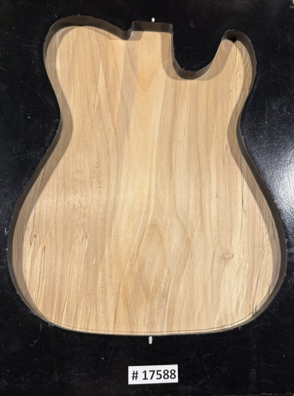 Body Blank-# 17588–Rainbow Alder 1-Piece 24.25”x13.50”-13.25”-12.75”x2”—2.31 LBS/BF - Image 2