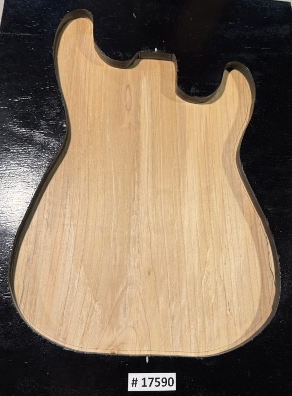 Body Blank-# 17590–Rainbow Alder 1-Piece 23”x17.50”-16”-15.50”x2”—2.28 LBS/BF