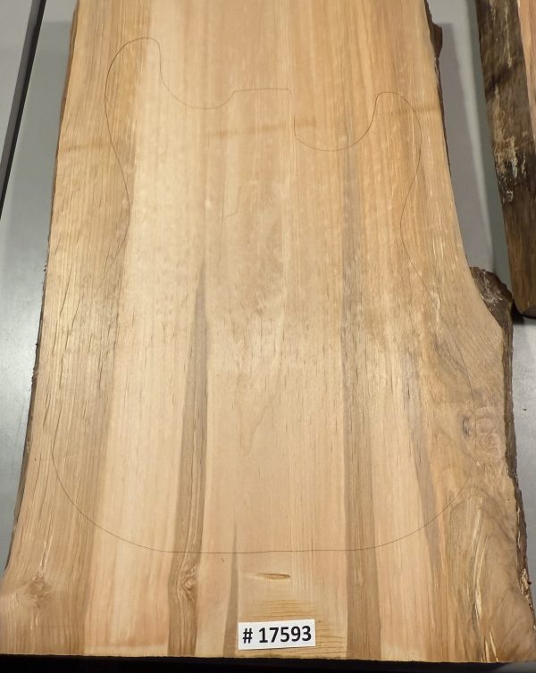 Body Blank-# 17593—Rainbow Alder 1–Piece 23”x14.50”-14”-13”x2”—-2.90 LBS/BF - Image 2