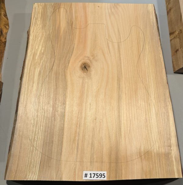 Body Blank-# 17595—B-Grade Rainbow Alder 1-Piece 20.50”x15.75”—15”x2”—-2.47 LBS/BF