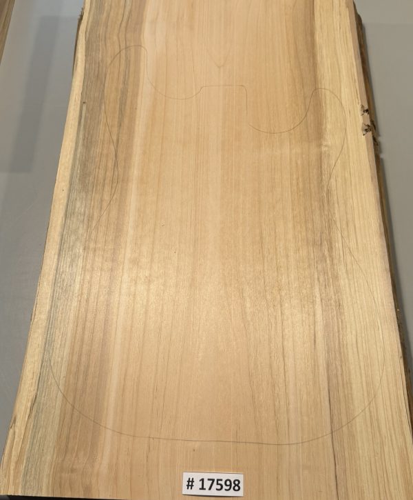 Body Blank-# 17598—Rainbow Alder 1-Piece 23.25”x14.75”—15”—13.75”x2”—-2.39 LBS/BF - Image 2