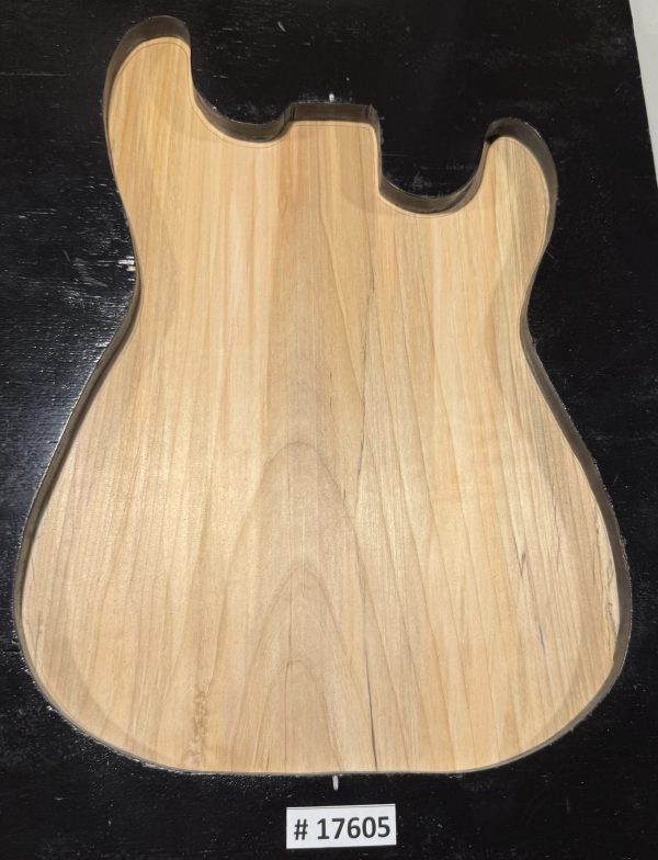 Body Blank-# 17605–Rainbow Alder 1-Piece 23.75”x14.50”—13”—12.75”x2”—-2.45 LBS/BF