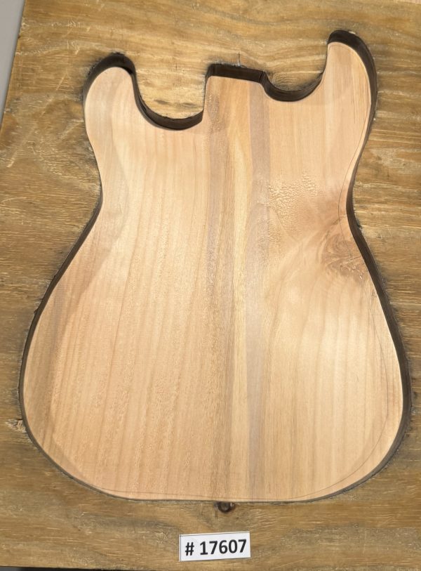 Body Blank-# 17607—B-Grade Rainbow Alder 1-Piece 23.75”x15.75”—14.25”x1.84”—-2.28 LBS/BF - Image 3