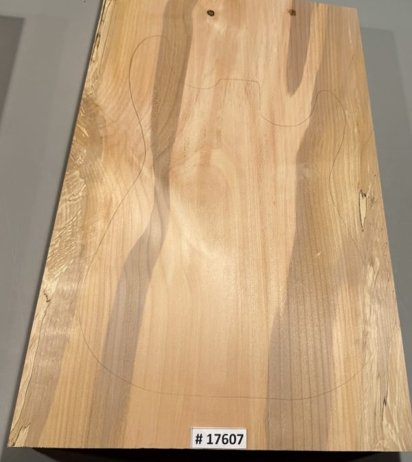 Body Blank-# 17607—B-Grade Rainbow Alder 1-Piece 23.75”x15.75”—14.25”x1.84”—-2.28 LBS/BF - Image 2