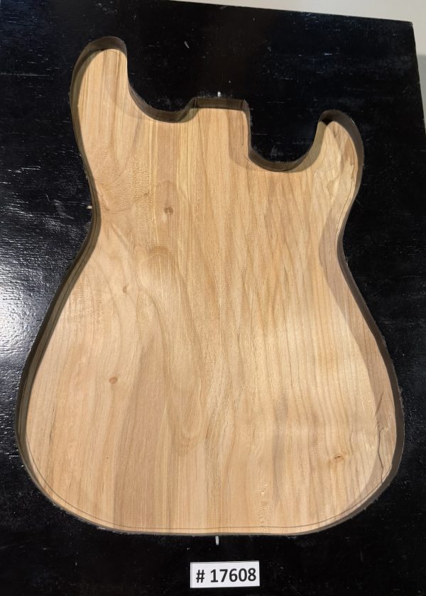 Body Blank-# 17606—B-Grade Rainbow Alder 1-Piece 24”x14.75”—14.50”x1.84”—-2.29 LBS/BF