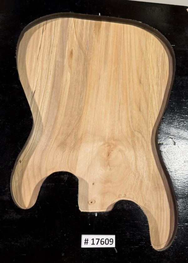 Body Blank-# 17609—B-Grade Rainbow Alder 1-Piece 23”x15.75”-15”—14.25”x1.90”—-2.32 LBS/BF