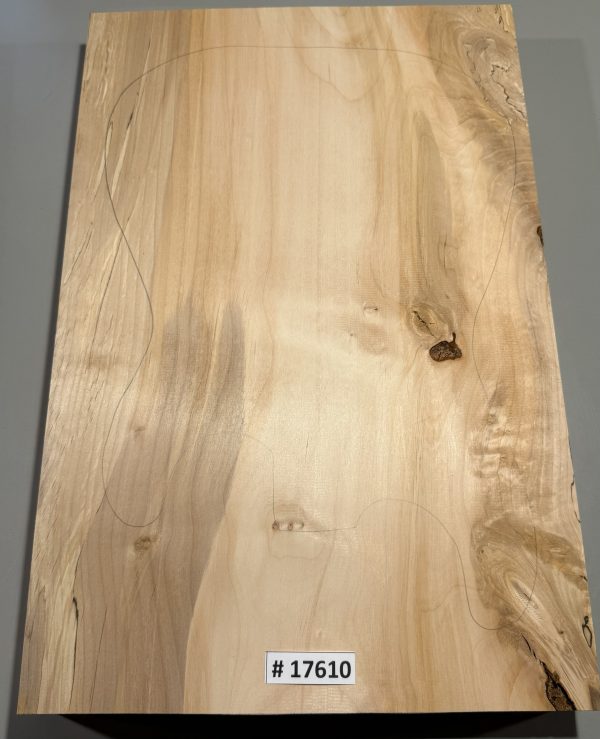 Body Blank-# 17610—B-Grade Rainbow Alder 21.50”x14.25”—14”—13.75”x1.85”—-2.46 LBS/BF - Image 4