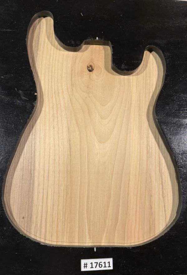 Body Blank-# 17611—B-Grade Rainbow Alder 1-Piece 22.25”x13.25”—13”x1.84”—-2.60 LBS/BF - Image 2